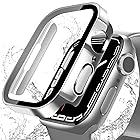 【2枚】DYAOLE 対応 Apple Watch Series 9/8/7 ケース 45mm アップルウォッチ9/8/7 ケース 45mm 防水光沢ケース 対応 アップルウォッチ カバー ガラスフィルム 一体型 Apple Watch カバー