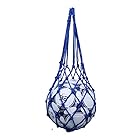 ALLVD 収納 サッカー/バレーボール/バスケットボール用 簡易ボールバッグ 網袋 持ち運び 保管用 (ブルー)