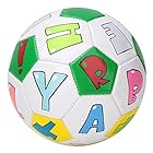 サイズ2サッカーボール、屋外キッズサッカーボール、子供スポーツボール漫画デザイン屋内屋外サッカーボールおもちゃ、子供、幼児、男の子のための動物番号アルファベットパターン(アルファベットボール)