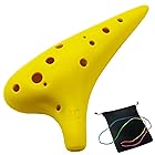 Aestivate Plastic Ocarina オカリナ 楽器 12穴 アルトC調 プラスチック AC Ocarina 吹奏管 樹脂(イエロー)