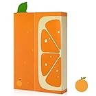 Kisdo フルーツジャーナルノート、かわいいフルーツメモを書くためのクラシックノートブック、子供、学生、教師、224ページ、5.3x7.6インチ(オレンジ)