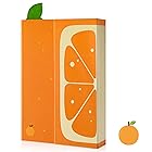 Kisdo フルーツジャーナルノート、かわいいフルーツメモを書くためのクラシックノートブック、子供、学生、教師、224ページ、5.3x7.6インチ(オレンジ)