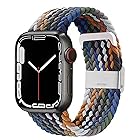 Apple Watch バンド アップルウォッチ バンド ナイロン 編み込み 伸縮バンド サイズ調整可能 Series 8 7 6 SE 5 4 3 2 1 45mm 44mm 42mm 41mm 40mm 38mm 全機種対応 iwatch交換