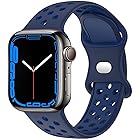 コンパチブル apple watch バンド スポーツバンド シリコン素材 柔らかい 交換ベルト コンパチブル apple watch Ultra 49mm バンド あっぷるうぉっち series 8 7 6 5 4 3 2 1 SE の 49m