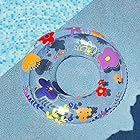 浮き輪 浮輪 浮き具 大人用 うきわ 水遊び用 フロート 透明 花柄 O型 スイミング ビーチ プール 海水浴 水泳 夏休旅行 アウトドア