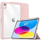 iPad 第10世代 ケース 10.9インチ 2022モデル iPad 10.9 ケース TiMOVO iPad 10.9インチ第10世代 カバー ipad ケース 第10世代 Apple Pencil ホルダー付 ペン収納 透明バック 薄型 P