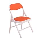 Artispro 子供パイプ椅子 子供イス 子ども用 キッズチェア 折りたたみ椅子 ミニチェアー 豆イス レザー 子供用(Orange)