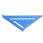 木工用三角定規 木工用三角定規 電気泳動塗装法 アルミ合金 コンパクト 青