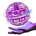 Gimamaフライングボール ジャイロ 飛行ボールトイ UFOおもちゃ ブーメランスピナー LEDライト付き クリスマス人気プレゼント(パープル)…
