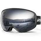 [RIOROO] スキーゴーグル スノーボードゴーグル メンズ レディース 大人 ユース 100% UVカット/OTG/曇り止め/広視野