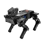 XiaoR GEEK バイオニック ロボット犬キット、12 DOF プログラム可能な金属 STEM 学習玩具、バイオニック ファン アクション、カメラ サーボ、RC コントロール、ティーンの大人向けのオープン ソース教育プロジェクト (ESP32