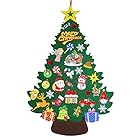 Aiyoupinクリスマスツリー 飾り 壁掛け フェルトクリスマスツリー オーナメント部屋 クリスマス 壁掛け 飾り 玄関 クリスマス デコレーション クリスマス飾り 取り外し可能な装飾クリスマスツリー、家の装飾、家の壁やドアのクリスマスデコレー