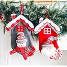 2枚セット クリスマスの靴下 サンタクロース 雪だるま クリスマス ソックス クリスマスツリー 飾り 可愛い オーナメント プレゼント ギフト キャンディなど入れ JGuang クリスマス 飾り クリスマス ギフト