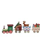 クリスマス 飾り 列車 オーナメント サンタクロース 置物 贈り物 プレゼント 装飾品 ギフト パーティー 木製のおもちゃ クリスマスの装飾 ミニチュアアクセサリー 木製列車 デコレーション クリスマス列車 木製のミニ列車 子供のおもちゃ 飾りも