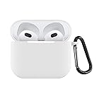 【2022改良モデル】DYAOLE AirPod 3 ケース 対応 AirPods 3 イヤホン 液状シリコンケース Airpods3 case フックつき付き でキズやしもん指紋をぼーし防止してらっか壊しをふせぐ防ぐLEDライトが見える 対応