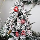 クリスマス 飾り オーナメント 木製 デコレーション 飾り付け インテリア 装飾 おしゃれ サンタ ツリー 星 雪の結晶 トナカイ 北欧風 可愛い 12個入れ (天使+クリスマスツリー)