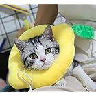 エリザベス カラー 犬 猫 ソフト 軽量 介護 エリザベスカーラー 手術後 ケア 抗菌 消臭 布 柔らかい 軽い(レモン S)エリザベスカラー 猫 舐め防止 可愛い飾