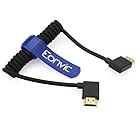 Eonvic Eonvic 2.1 HDMI コイルケーブル 8K HDMI to HDMI ケーブル 高速薄型 HDMI オス - オスエクステンダー編組コイルケーブル ATOMOS Ninja V、Sony a7siii、Portkeys B