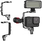 Gopro Hero 12 11 10 9 8 7 6 5/INSTA360 ACE Pro/Ace 対応 1/2 ケージ カメラ延長ブラケット接続可能マイクフィルライトOSMO ACTION 3/ACTION 4 対応スポーツカメラ用アクセサリ