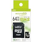マイクロSD 64GB MicroSD スマホ ドラレコ メモリーカード リーダーメディアテクノ ラソス Lazos MicroSDXCカード 64GB class10 L-B64MSD10-U3