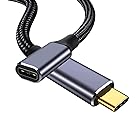 USB Type C 延長ケーブル 0.5M USB 3.1 Gen2 100W PD急速充電 usb-c タイプc 延長コード 4K@60Hz映像出力 10Gbpsデータ転送 E-Marker 内蔵】 超高耐久ナイロン編み タイプc機種対応