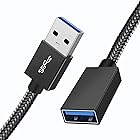 USB 延長ケーブル 1m Popolier 【USB3.1 Gen 1】 5Gbps 高速データ転送 USB A(オス)-A(メス) USB延長コードナイロン編み製 取り回しやすい (1m, 1)