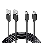 PS4 コントローラー 用 microUSB充電/データケーブル 1m 2本 Xbox One プレステ4 slim/PS4 Pro等対応 マイクロusb 急速充電 コード (1m, 2本)