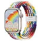 アップルウォッチ バンド Apple Watch バンド 編み込み 伸縮 調整可能 ソロループ Series 8 7 6 SE 5 4 3 2 1 Ultra 49mm 45mm 44mm 42mm 41mm 40mm 38mm 全機種対応 スポ