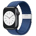 アップルウォッチ バンド Apple Watch バンド 編み込み 伸縮 調整可能 ソロループ Series 8 7 6 SE 5 4 3 2 1 Ultra 49mm 45mm 44mm 42mm 41mm 40mm 38mm 全機種対応 スポ