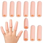 ジェル 指サポーター 指サック 手指保護キャップ （肌の色10個入）フィンガーグローブ 指先保護 フィンガー ケア 家事のための指の保護