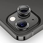【6枚セット】AMAPC for iPhone14 カメラフィルム 2023 iPhone14 plus 用 カメラフィルム iPhone14 レンズ保護カバー 薄型 強化ガラス 耐衝撃 独立型 黒縁取り 露出オーバー防止 アルミ合金 アイフォン