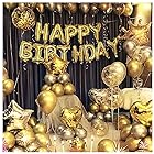 誕生日飾り付け バースデーバルーン happy birthday 誕生日バルーン 誕生日風船 バースデー 飾り 多種な色や形のあるバルーンセット ゴールド×シルバー