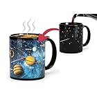 変色コーヒーカップ（11オンス）、彼氏への誕生日プレゼント、星、惑星、空、天文学に夢中になっている男性宇宙マニア全員へのプレゼント、太陽系カップ、夫へのクリスマスプレゼント