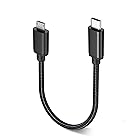 Type C Micro USB ケーブル 0.3m 1本セット Popolier (USB C to micro) OTGケーブル 2.4A出力 タイプC マイクロ タイプB 充電ケーブル USB2.0 データ転送 Androidスマホ などに