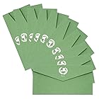 [KingHappy] 封筒 おしゃれ 10枚セット 22×11cm 厚紙封筒 (グリーン)