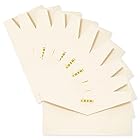 [KingHappy] 封筒 おしゃれ 10枚セット 22×11cm 厚紙封筒 (ホワイト)