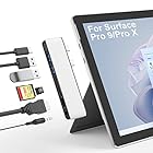 Surface Pro 9 ハブ 7-in-2 拡張 マルチポート 4K HDMI + USB C Thunderbolt 4 (ディスプレイ + PD 充電 + データ) + USB 3.0*2 + 3.5 mmオーディオ ポート + SD/T