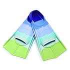 SIXRARI フィン 足ひれ子供 トレーニングフィン ダイビングフィン 推進力 着脱簡単 携帯便利 水泳練習 子ども 初心者向け 多色選択可能 (ライトブルー& 2XS)
