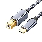 USB Type Cプリンター ケーブル 0.5m (シルバー) LpoieJun USB 2.0 Type C to USB 2.0 Bオス プリンターケーブルUSB C to Bプリンタケーブル スキャナーケーブルプリンターケーブル to U