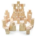 Enkrio ウッド キューブ 木製 積み木 立方体 木 ブロック 図形キューブ 100個セット DIY工芸品 装飾 未加工の木製キューブ 天然木 無着色 塗装なし (3*3*3 cm)