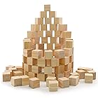 Enkrio ウッド キューブ 木製 積み木 立方体 木 ブロック 図形キューブ 100個セット DIY工芸品 装飾 未加工の木製キューブ 天然木 無着色 塗装なし (2*2*2cm)