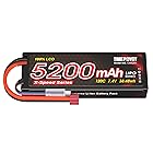 7.4V リポバッテリー 5200mAh 120C 2S 大容量 Deans T付き X-Speed Series 多種類のRCカー/RCトラックなどに適用 [CE,RoHS, MSDS,UN38.3認証済み]