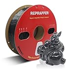 RepRapper もつれのない PVB フィラメント 3D プリンター用 - PLA フィラメントのように印刷 1.75mm、IPA アルコールで簡単に滑らかなポスト研磨 滑らかな仕上げ作業 イエロー 1 kg (2.2 lbs) 黒/ブラック
