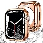 【2023強化版】AMAPC for Apple Watch ケース 360度全面防水 バンド 水泳・スポーツ専用 ガラスフィルム 一体型 apple watch 用 カバー 360フルボディ防水 アップルウォッチ ケース Apple Watch