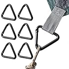 【knick.knack】 三角カラビナ 6個セット アルミ合金 多機能 テント アウトドア キャンプ 登山