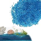 【AAGWW】極小 ガラス玉 かまくらの造形 ガラス砂 ガラス玉 水槽底砂 装飾舗装 造景用（デザイン：空色のガラス砂-2-4mm、合計約100g）