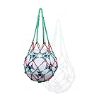 ALLVD 収納 サッカー/バレーボール/バスケットボール用 簡易ボールバッグ 網袋 持ち運び 保管用 (グリーンレッド)