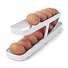 卵ケース 冷蔵庫用 エッグ ホル 2段 自動 ローリング 卵ケース 卵入れ ダー たまごケース エッグ ホルダー 冷蔵庫 卵収納ケース冷蔵庫用卵容器 清潔 クリーン 掃除しやすい