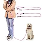 JOPOY 犬 リード 3m 小型、中型、大型犬用リード 訓練リード 肩掛けリード ロングリード ショルダーリード ペット用 スリップ リード ロープ (3m*1cm, ピンク)