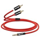 ANNNWZZD RCA 3.5mm 変換, 3.5mm RCAオーディオケーブルAVセレクタ PC iPhone Android 端末 車載AUX などに対応 2M